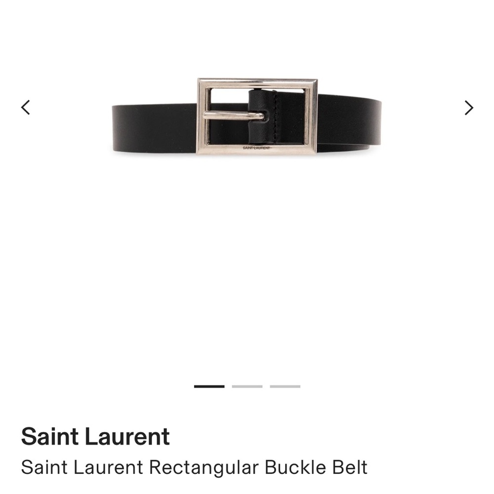 Saint Laurent Rectangular Buckle Belt